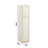 Modernform Cabinet Slim Dove White 18" W X 84" H X 24" D Tall Pantry Cabinet