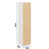 Modernform Cabinet Natural Oak 18" W X 90" H X 24" D Single Door Tall Pantry Cabinet