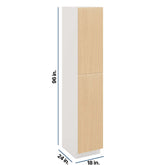 Modernform Cabinet Natural Oak 18" W X 96" H X 24" D Single Door Tall Pantry Cabinet
