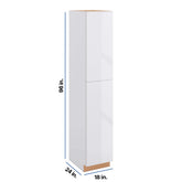 Modernform Cabinet Gloss White 18" W X 96" H X 24" D Single Door Tall Pantry Cabinet