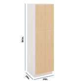 Modernform Cabinet Natural Oak 24" W X 84" H X 24" D Double Door Tall Pantry Cabinet