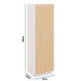 Modernform Cabinet Natural Oak 24" W X 84" H X 24" D Single Door Tall Pantry Cabinet