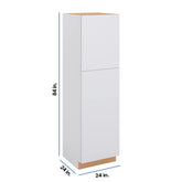 Modernform Cabinet Matte White 24" W X 84" H X 24" D Single Door Tall Pantry Cabinet