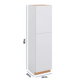 Modernform Cabinet Matte White 24" W X 90" H X 24" D Single Door Tall Pantry Cabinet
