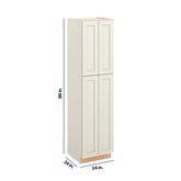 Modernform Cabinet Slim Dove White 24" W X 96" H X 24" D Tall Pantry Cabinet