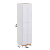Modernform Cabinet Matte White 24" W X 96" H X 24" D Double Door Tall Pantry Cabinet