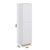 Modernform Cabinet Matte White 24" W X 96" H X 24" D Single Door Tall Pantry Cabinet