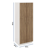 Modernform Cabinet Walnut 30" W X 84" H X 24" D Double Door Tall Pantry Cabinet