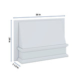 J&K White Shaker S8 Range Wood Hood 36" W x 24" H