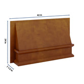 J&K Mocha Glazed K10 Range Wood Hood 42" W x 24" H