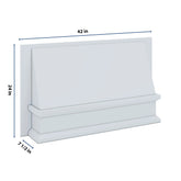 J&K White Shaker S8 Range Wood Hood 42" W x 24" H