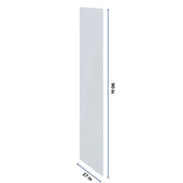 J&K White Shaker S8 Refrigerator Panel 3/4" W x 90" H x 27" D