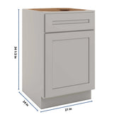CNC Luxor 5-Piece Misty Grey 21" W 1 Drawer Front 1 Door Sink Base