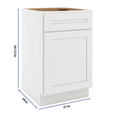 CNC Luxor 5-Piece White 21" W 1 Drawer Front 1 Door Sink Base