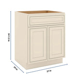J&K Pearl Glazed H9 Sink Base - 27" W