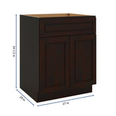 J&K Espresso K8 Sink Base - 27" W