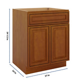 J&K Mocha Glazed K10 Sink Base - 27" W
