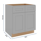 J&K Castle Grey S5 Sink Base -30" W