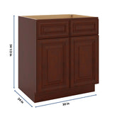 J&K Mahogany J5 Sink Base -30" W