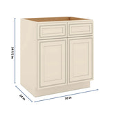 J&K Pearl Glazed H9 Sink Base -30" W