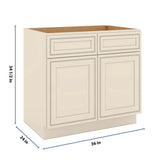 J&K Pearl Glazed H9 Sink Base - 36" W