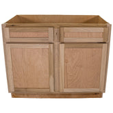 Kitchen Sink Base Cabinet | Unfinished Poplar | Shaker Style | 42"