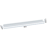 J&K White Shaker S8 96" W Light Rail Molding