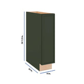 Modernform Cabinet Slim Sage Green 09" W X 34 1/2" H X 24" D Base w/Spice Rack