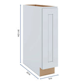 J&K White Shaker S8 Spice Pull-Out Base - 09" W