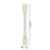 J&K Pearl Glazed H9 Full Turn Post 3"W x 34 1/2" H x 3" D