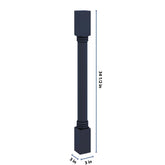 J&K Naval B7 Full Turn Post 3"W x 34 1/2" H x 3" D