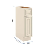 J&K Pearl Glazed H9 Vanity Base Door/Drawer 09" W x 33" H x 21" D