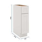 J&K Pure B5 Vanity Base Door/Drawer 09" W x 33" H x 21" D