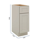 J&K Pebble B6 Vanity Base Door/Drawer 12" W x 33" H x 21" D