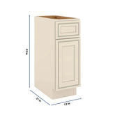 J&K Pearl Glazed H9 Vanity Base Door/Drawer 12" W x 33" H x 21" D