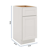J&K Pure B5 Vanity Base Door/Drawer 15" W x 33" H x 21" D
