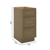 J&K Hazel H8 Vanity 3 Drawer Base 15" W x 33" H x 21" D