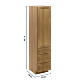 J&K Butterscotch B8 Vanity Linen with bottom Drawers 18" W x 81" H x 24" D