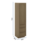 J&K Hazel H8 Vanity Linen with bottom Drawers 18" W x 81" H x 24" D