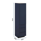 J&K Naval B7 Vanity Linen with bottom Drawers 18" W x 81" H x 24" D