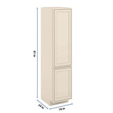 J&K Pearl Glazed H9 Vanity Linen 18" W x 81" H x 24" D