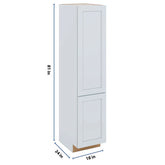 J&K White Shaker S8 Vanity Linen 18" W x 81" H x 24" D