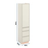 Modernform Cabinet Slim Dove White 18" W X 84" H X 21" D Vanity Linen Cabinet