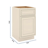 J&K Pearl Glazed H9 Vanity Base Door/Drawer 18" W x 33" H x 21" D