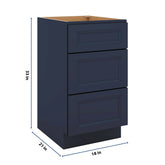 J&K Naval B7 Vanity 3 Drawer Base 18" W x 33" H x 21" D