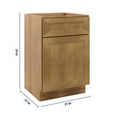 J&K Butterscotch B8 Vanity Base Door/Drawer 21" W x 33" H x 21" D