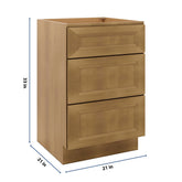 J&K Butterscotch B8 Vanity 3 Drawer Base 21" W x 33" H x 21" D