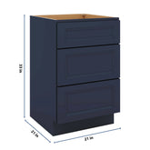 J&K Naval B7 Vanity 3 Drawer Base 21" W x 33" H x 21" D