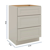 J&K Pebble B6 Vanity 3 Drawer Base 24" W x 33" H x 21" D