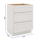 J&K Pure B5 Vanity 3 Drawer Base 24" W x 33" H x 21" D